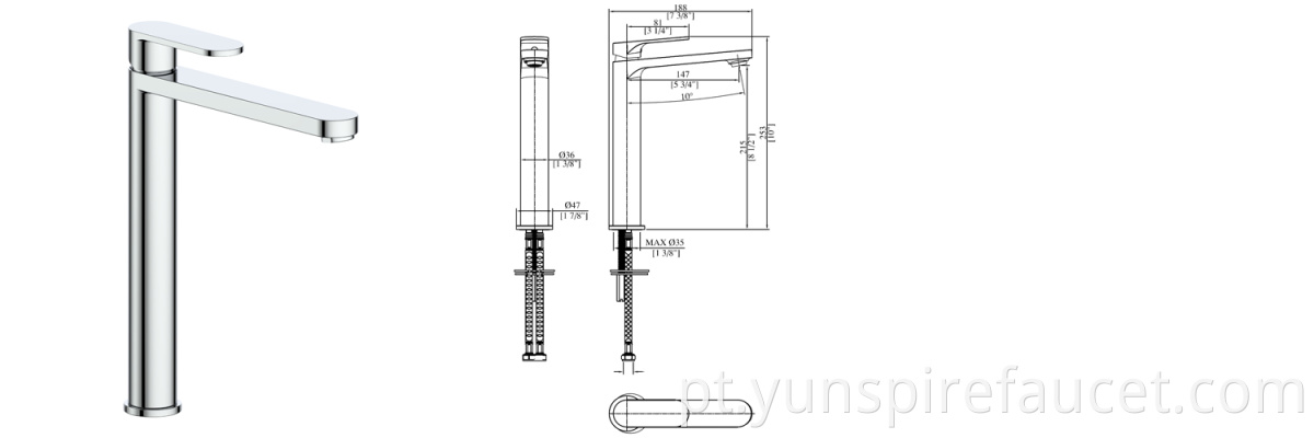 high raised basin tap